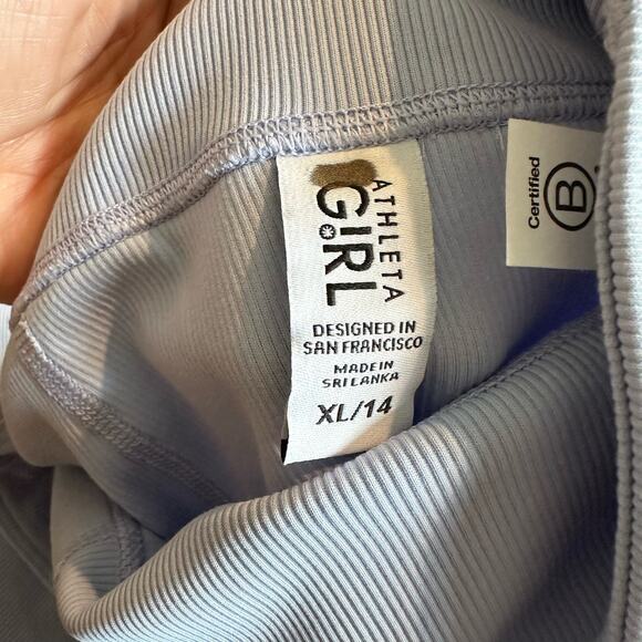 Athleta GIRL set of 2 leggings Chit Chat and Ribbed XL 14 - Picture 9 of 12